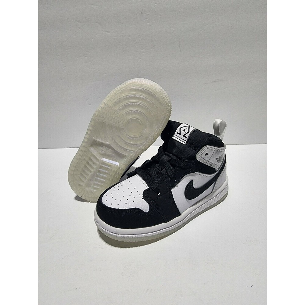 New Nike Air Jordan 1 Mid TD Diamond Shorts White DN4322-100 Toddler Size 7C